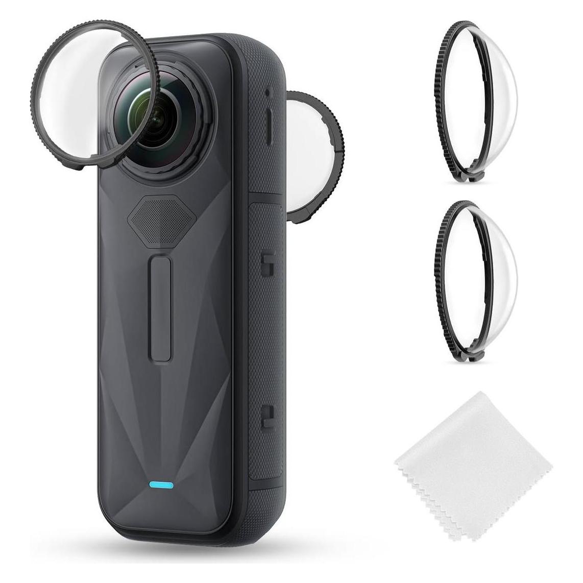 K&F Concept 2x Szkło Ochronne Osłona Na Obiektyw Do Insta360 X5 Szkło Hartowane H9 K&f / Kf31.185 (63898240)