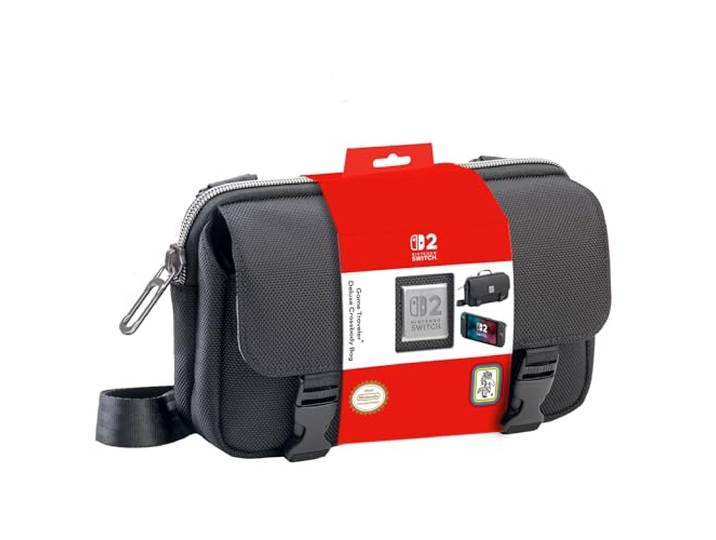 RDS - Licensed Nintendo Switch 2, Nintendo Switch OLED, & Nintendo Switch, Game Traveler Deluxe Horizontal Crossbody Bag – Holds Nintendo System and Accessories