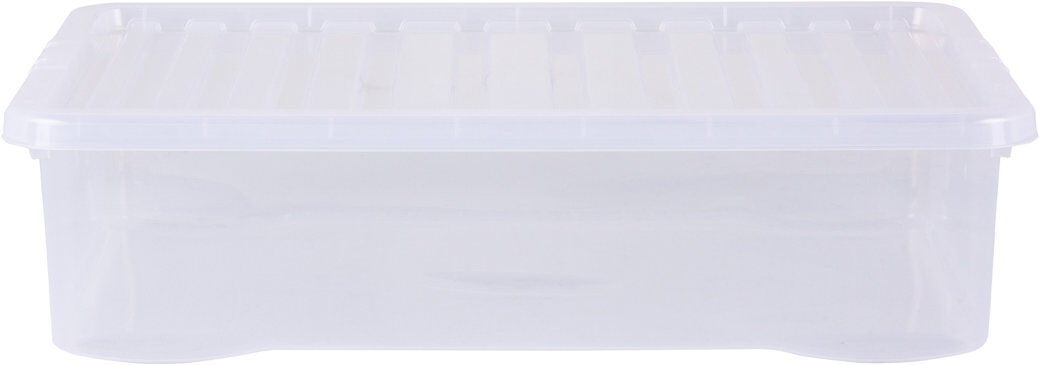 Wham Crystal 46L Plastic Storage Box Pack of 4 Clear Clear 46L