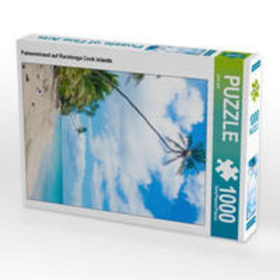 CALVENDO Puzzle Palmenstrand auf Rarotonga Cook Islands | 1000 Teile Lege-Größe 64x48cm Foto-Puzzle für glückliche Stunden