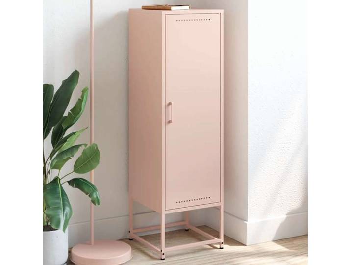 Buffet haut rose 36x39x123 cm acier buffet placard armoire latérale armoire armoire de rangement armoire haute 846525