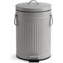 Relaxdays Mülleimer, Abfalleimer, Grau