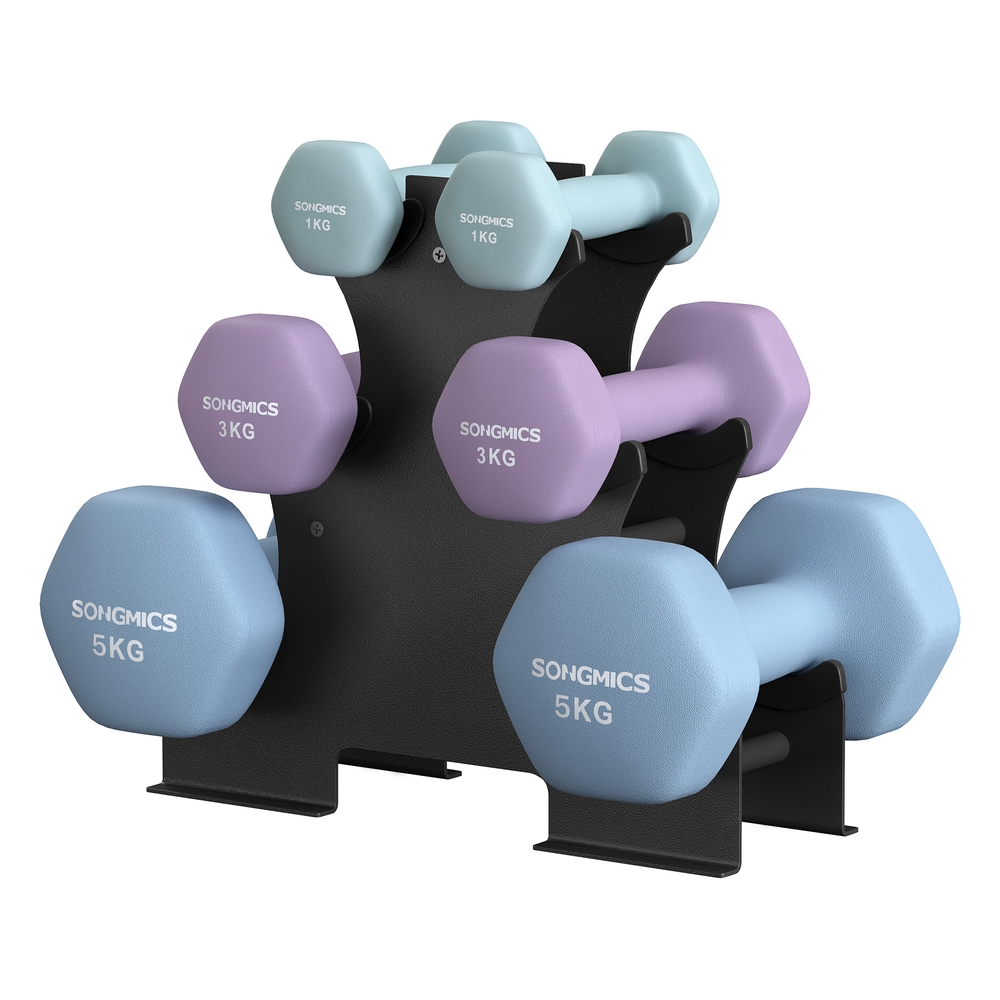 SONGMICS Kurzhantel Set mit Hantelständer SYL618PZ02