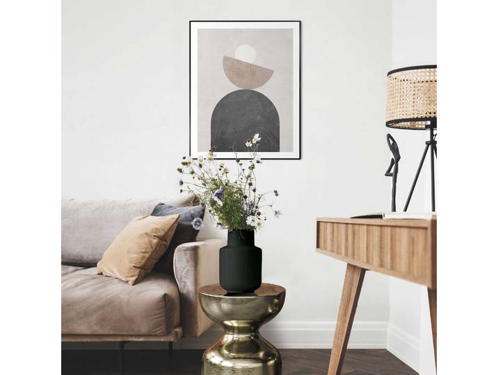 Bild mit Rahmen REINDERS Balancing , beige (farbe bild(er): beige), B:40cm H:50cm T:1,6cm, Holzwerkstoff, Bilder, Bild mit Rahmen