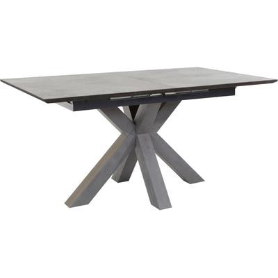 Esstisch MÄUSBACHER "Luzern", grau (graphitfarben, keramikfarben hell), B:160cm H:78cm T:90cm, Tische, Esstisch, Breite 160 cm mit Auszugsfunktion