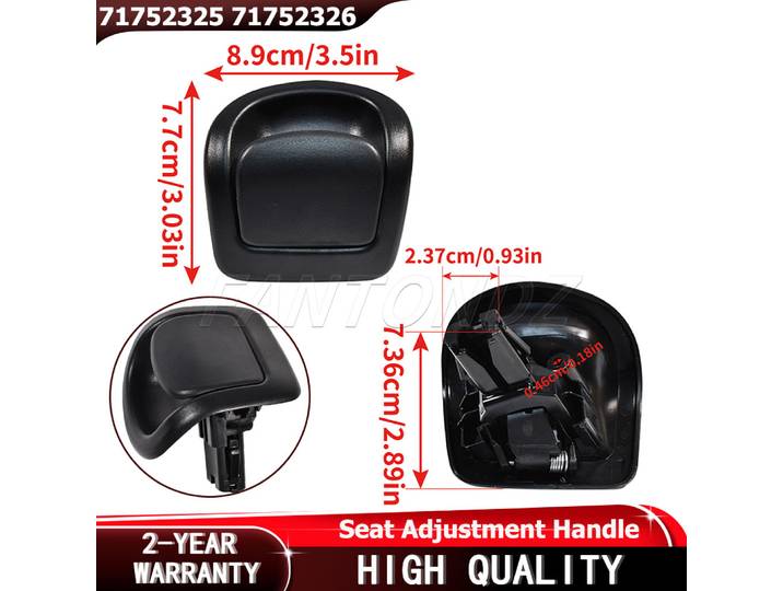 71752325 71752326 Pour Abarth 500 2008-2024 Mécanisme de verrouillage de l'inclinaison du siège Poignée de réglage du siège gauche ou droite