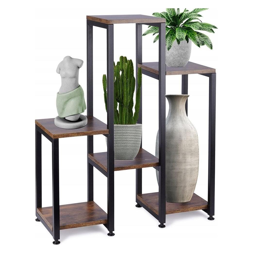 Vilde 6-stöckiger Blumenständer - Metall im Kaskaden-Design - 80 cm - Loft-Stil (45145975)