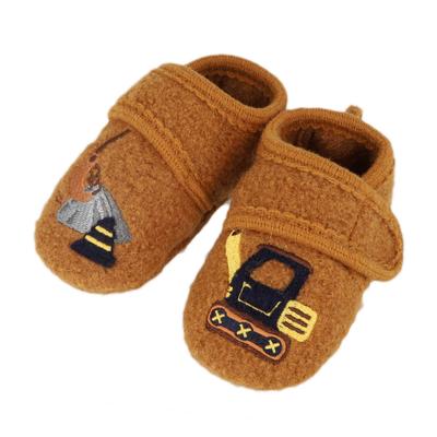 Lauflernschuh MAXIMO, Baby, Gr. 17/18, braun (sudanbraun), Obermaterial: 100% Wolle, Schuhe Lauflernschuh