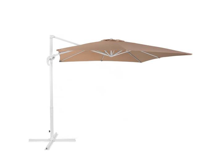 AMPELSCHIRM sandbeige/weiß 250/250/235 cm Monza