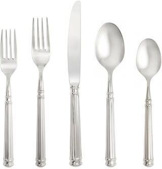 Fortessa Nyssa 18/10 Stainless Steel, 5 Piece Flatware Set (Service for 1), Silver - 5 Piece Set