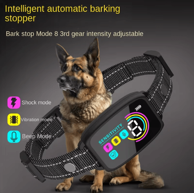 Inspire Picks CalmControl Smart Anti Bark Dog Collar With Automatic Training Support black