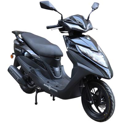 Motorroller ALPHA MOTORS "Topdrive", schwarz (schwarz, schwarz), Motorroller, 85 km/h, mit USB-Anschluss, B:69cm H:113cm L:181,5cm