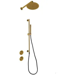 JEE-O slimline 04 Wand-Duschkombination mit Thermostat und Umsteller, mattgold, 800-6455 800-6455