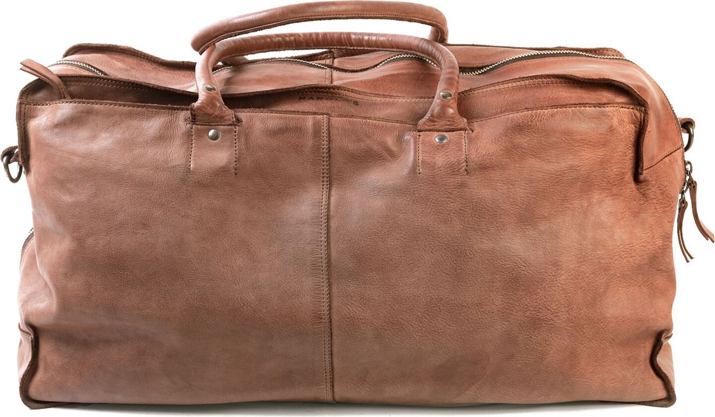 HAROLD'S Leder Reisetasche Submarine Travelbag Cognac braun