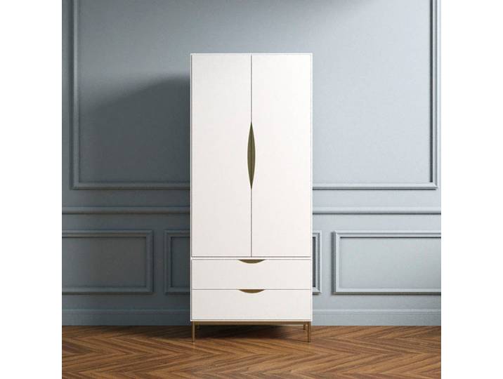 andas Kleiderschrank KOBE Schöne Griffe, viel Stauraum, Breite 80 cm, FSC®-zertifiziert