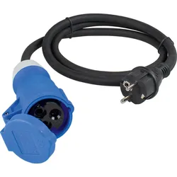as-Schwabe Adapterleitung Camping Französischer Standard, 1,50 m, schwarz
