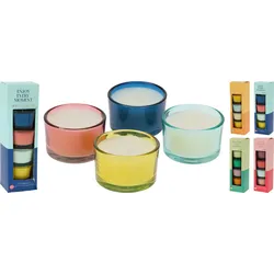 Duftkerzen-Set im Glas (LBH 5,90x5,60x19,60 cm) - LBH 5,90x5,60x19,60 cm