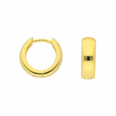 Paar Creolen ADELIA´S "Damen Silberschmuck", gold, Ohrringe, Damen, Silber 925 (Sterlingsilber), 925 Sterling Silber Silberschmuck für Damen