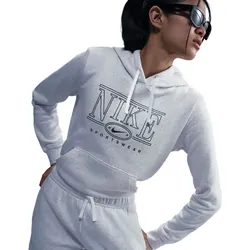 NIKE Sportswear Club Fleece Hoodie Damen 051 - birch heather M
