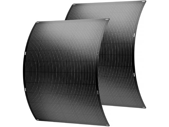 Lot de 2 panneaux solaire plug and play flexible - 400w Urban center - Noir