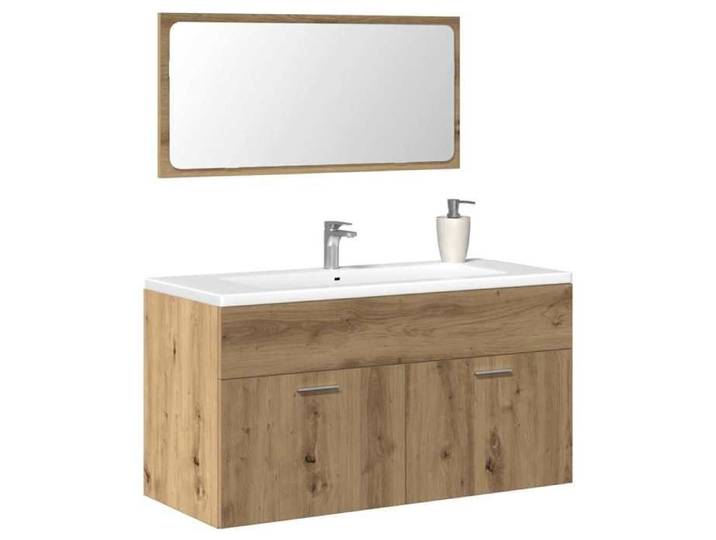 Armoire de salle de bain avec miroir chêne artisanal armoire de salle de bain meuble de salle de bain meuble de 856382