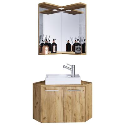 3-tlg. Eck Gäste WC Waschplatz Waschtisch Vilosa