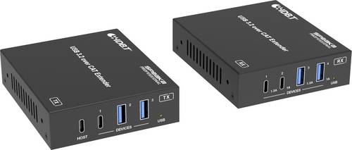 SpeaKa Professional SP-USBE-820 7+1 Port KVM-Extender über PC steuerbar Schwarz