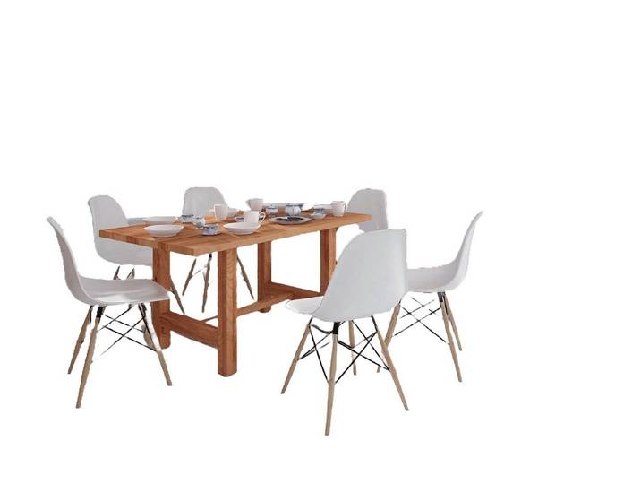 Natur24 Esstisch Esstisch Ringo Kernbuche massiv 80x160x77cm mit Holzfußgestell
