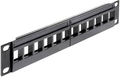 Delock 43259 12 Port Netzwerk-Patchpanel 254mm (10 ) Unbestückt 1 HE Unbestückt