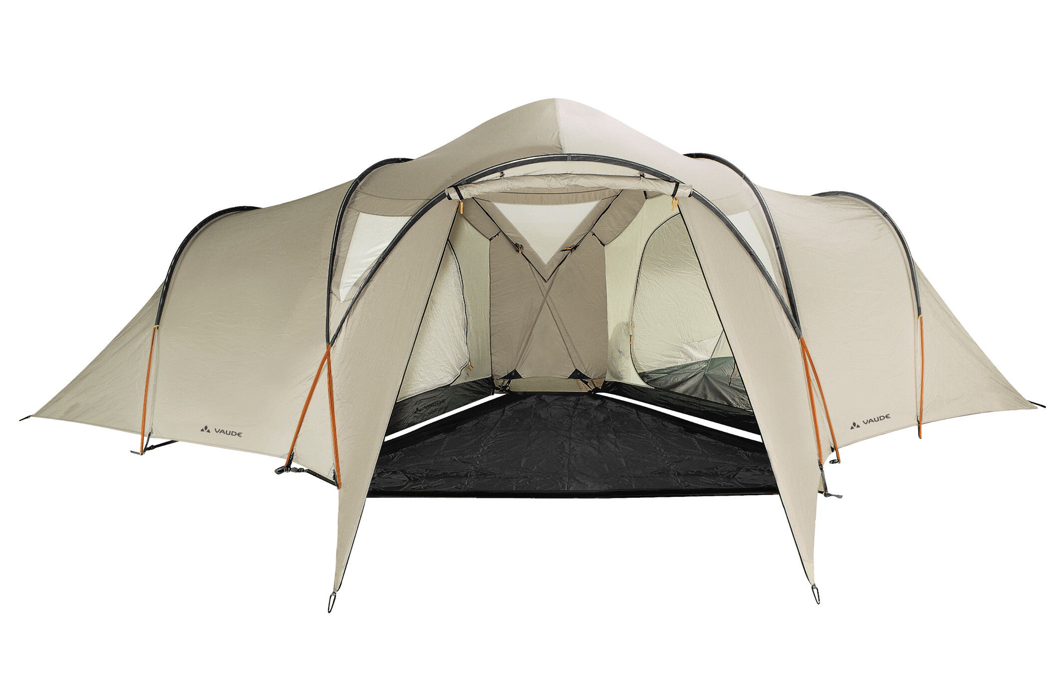 VAUDE Badawi Long, Kuppelzelt, 6 Person(en), Belüftung, Beige