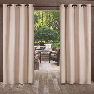 ATI Home Delano Indoor/Outdoor Grommet Top Curtain Panel Pair