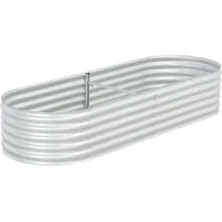 vidaXL Garten-Hochbeet 240x80x44 cm Verzinkter Stahl Silbern