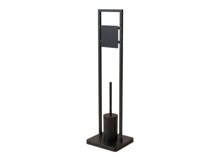 Nuxio Wc-Bürste mit Halter für Toilettenpapier Arle 19/23/77 cm, Schwarz, Metall, 23x77x19 cm, Badezimmer, WC Ausstattung, WC-Bürsten