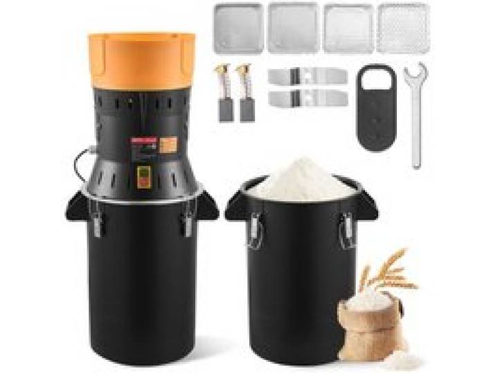 VEVOR Moulin à Grain Électrique Capacité 25 L, Broyeur à Épices 600 W Haute Puissance, pour Moudre Rapidement Grains Secs Céréales Café Maïs Poivre, Moulin à Farine avec Lames Galvanisées Tranchantes