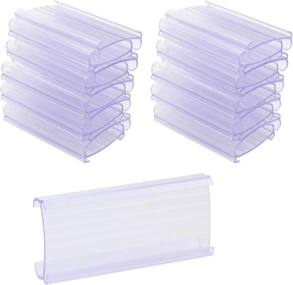 Transparante plastic prijskaarthouders voor winkelorganisatie, 3x1.3 inch