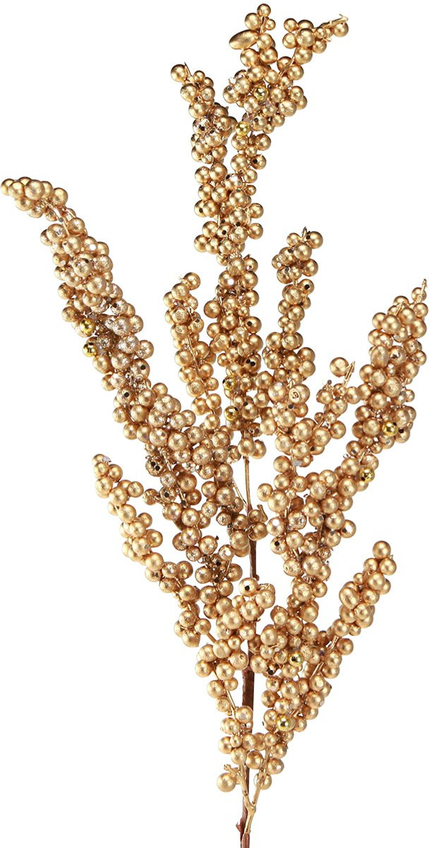 Bessentak met gouden bessen Kersttak 70 cm