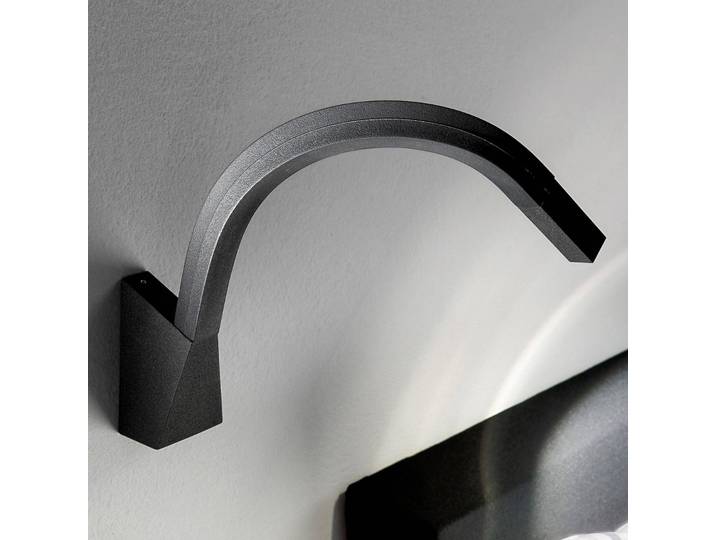 Linea Light Wandleuchte Snake, schwarz, für Schlafzimmer, Metall, Modern
