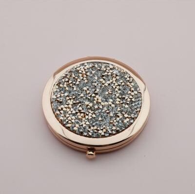 Fusion Finds Mini Shiny Pocket Makeup Mirror Compact Travel Cosmetic Mirror clear