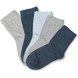 Tchibo - 5 Paar Socken - Damen - Gr. 39-42 - dunkelblau