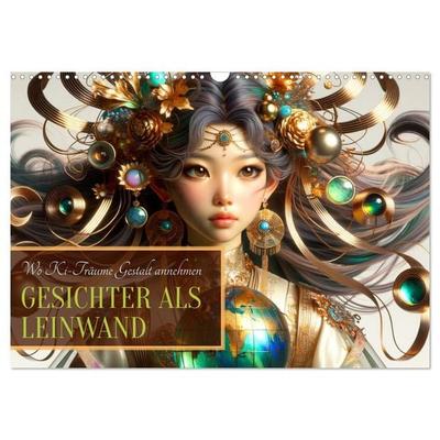 Gesichter als Leinwand (Wandkalender 2026 DIN A3 quer), CALVENDO Monatskalender