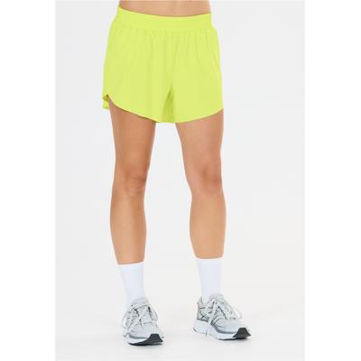 Shorts ENDURANCE "Weval", Damen, Gr. 34, EURO-Größen, gelb (grün), 91% Polyester, 9% Elasthan, unifarben, kurz, Hosen Shorts, mit reflektierenden Elementen