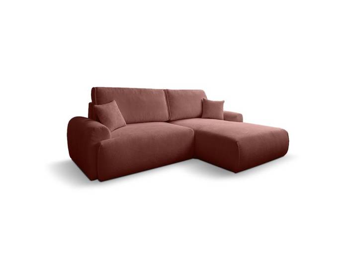 Canapé d'angle droit Noboo convertible – Design premium BRUN TENDANCE