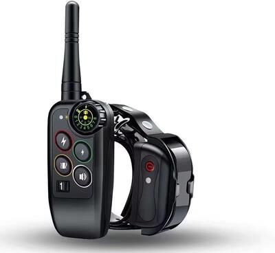 Inspired Finds Waterproof Electric Dog Training Collar 1000m 3280.84ft Remote Control With Shock, Vibration & Beep For All Dog Sizes one Black