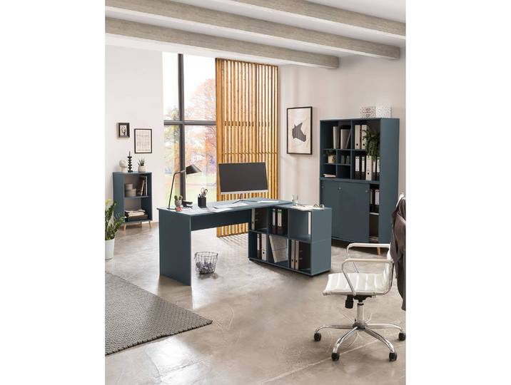 Armoire à dossiers 100 x 185 x 41cm Bleu/Gris bleu
