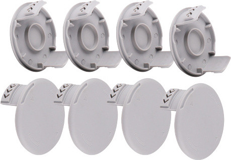 INF 4-pack beschermhoezen voor draadspoelen voor grastrimmers Grijs