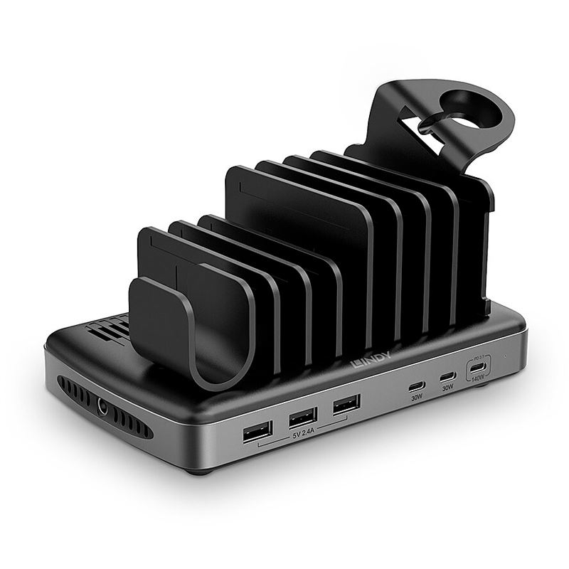 160 Watt Lindy USB-Ladestation 6Port für 6 Tablets & Smartphones