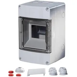 F-Tronic, Verteilerschrank, FR Kleinverteiler APV4, IP65, 1r., 4 Module, mit Kunststofftür 7240026