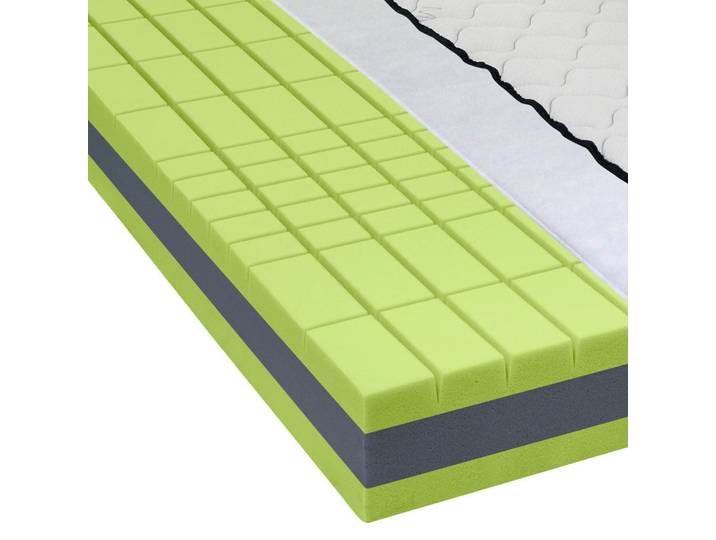 Kaltschaummatratze, Weiß, 140x200 cm, Textil, Abnehmbarer Bezug & Atmungsaktiv, Boxxx