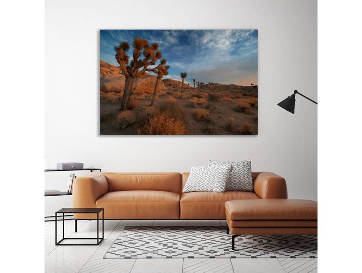 XXL-Wandbild QUEENCE Akustikbild Landschaft Wüste , braun (farbe bild(er): braun), B:150cm H:100cm T:2,5cm, Polyester, Bilder, XXL-Wandbild, Einfache Akustiklösung ohne Baumassnahme, Schalldämmung, Paneele