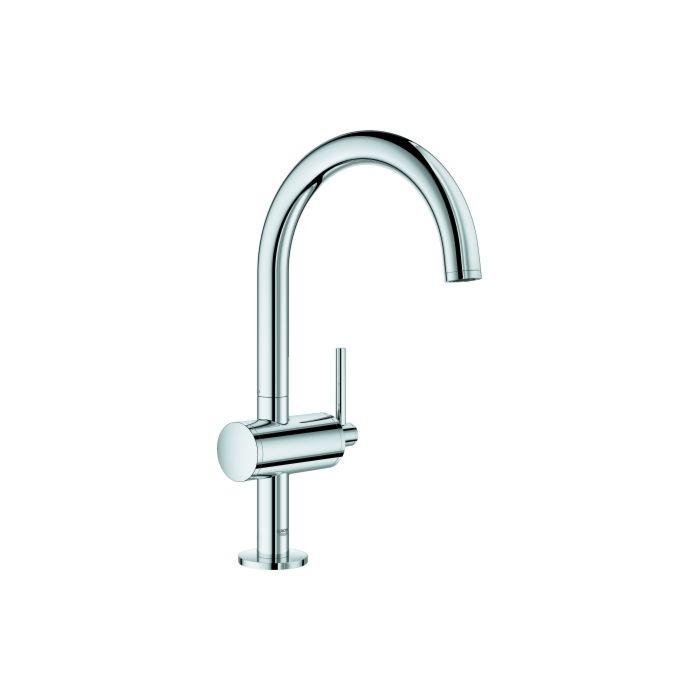 Grohe Atrio L-Size Waschtischarmatur 32042003 chrom, Push-open Ablaufgarnitur